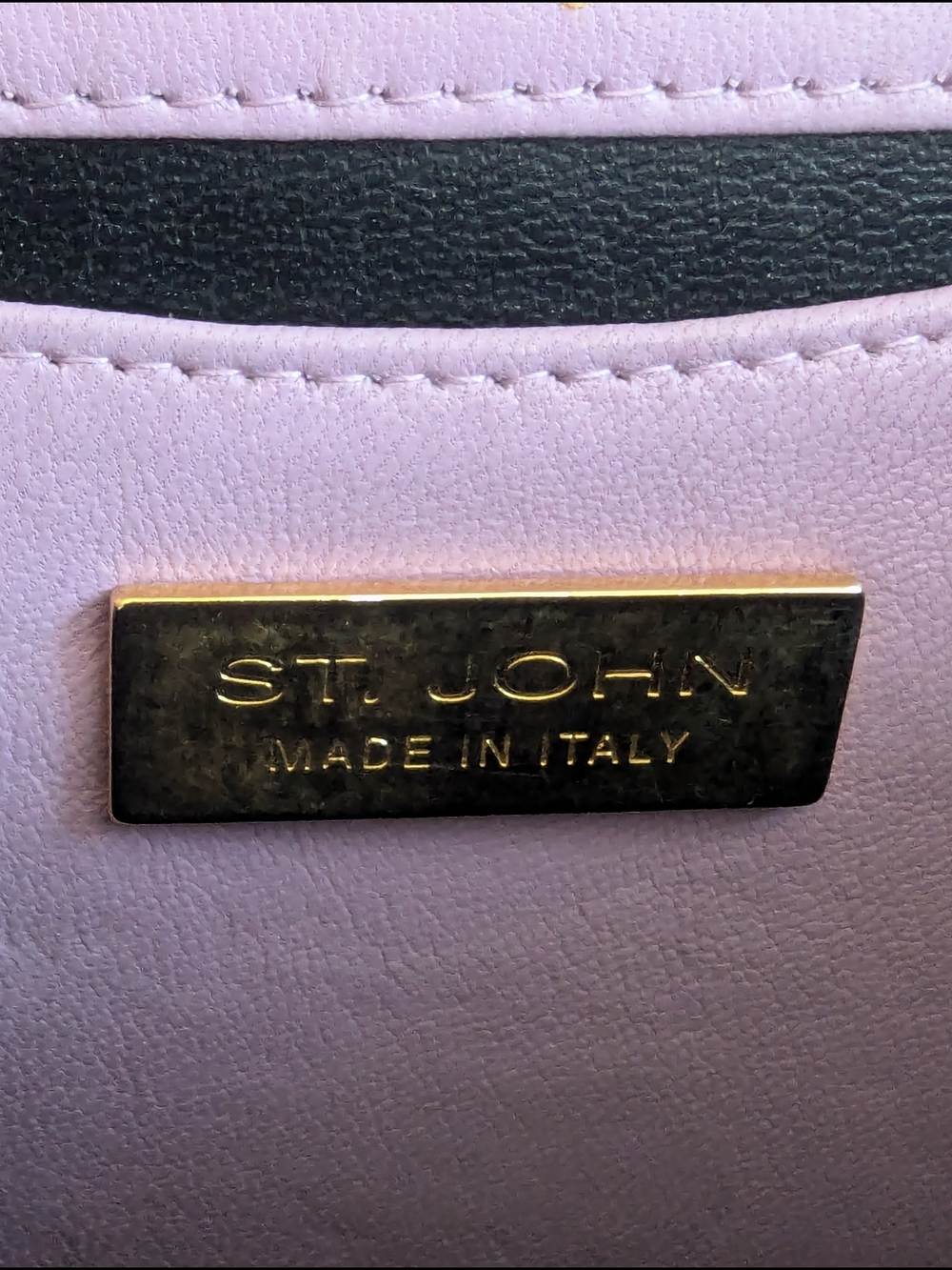 St. John Quilted Lilac Chain Crossbody Bag - Picture 8 of 11